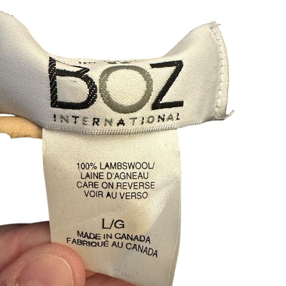 BOZ International Canada 100% Lambswool Grey Button Up Cardigan Size L - Picture 3 of 6